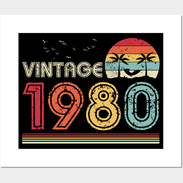Vintage 1980 Limited Edition 41st Birthday Gift 41 Years Old Wall Art by Penda